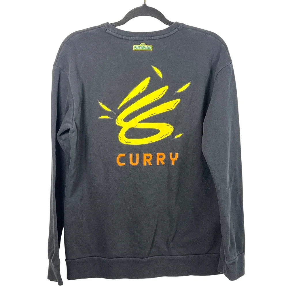 Under‎ Armour Stephen Curry Collab Black Sesame St Crewneck Sweatshirt Kids XL